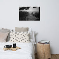 Mist of Valley Forge in Black and White Framed Photo Paper Wall Art Prints