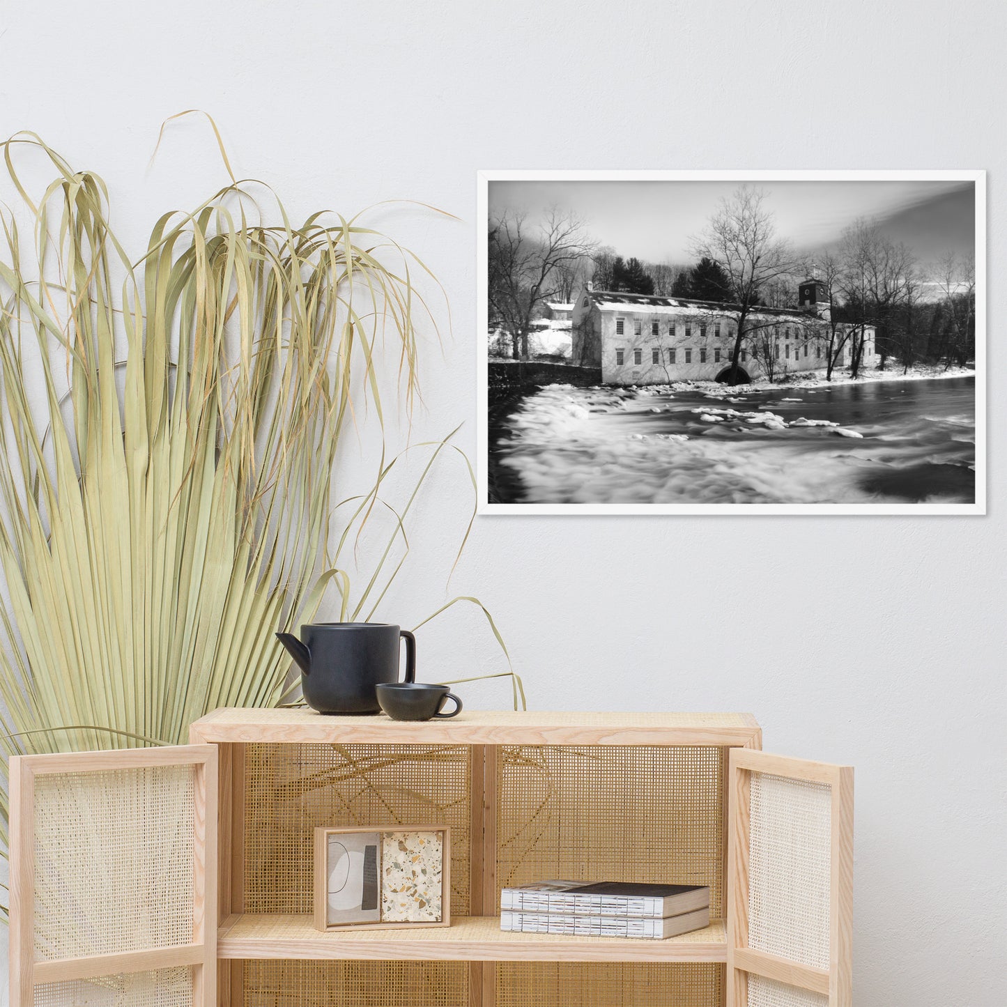 Winter at Powder Mill Rural Landscape Framed Photo Paper Wall Art Prints