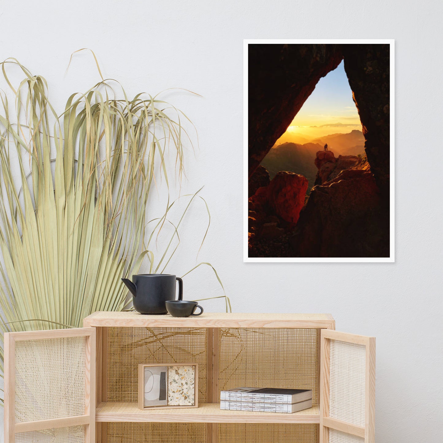 Sunset Mountain Arch Landscape Photograph Framed Wall Art Print