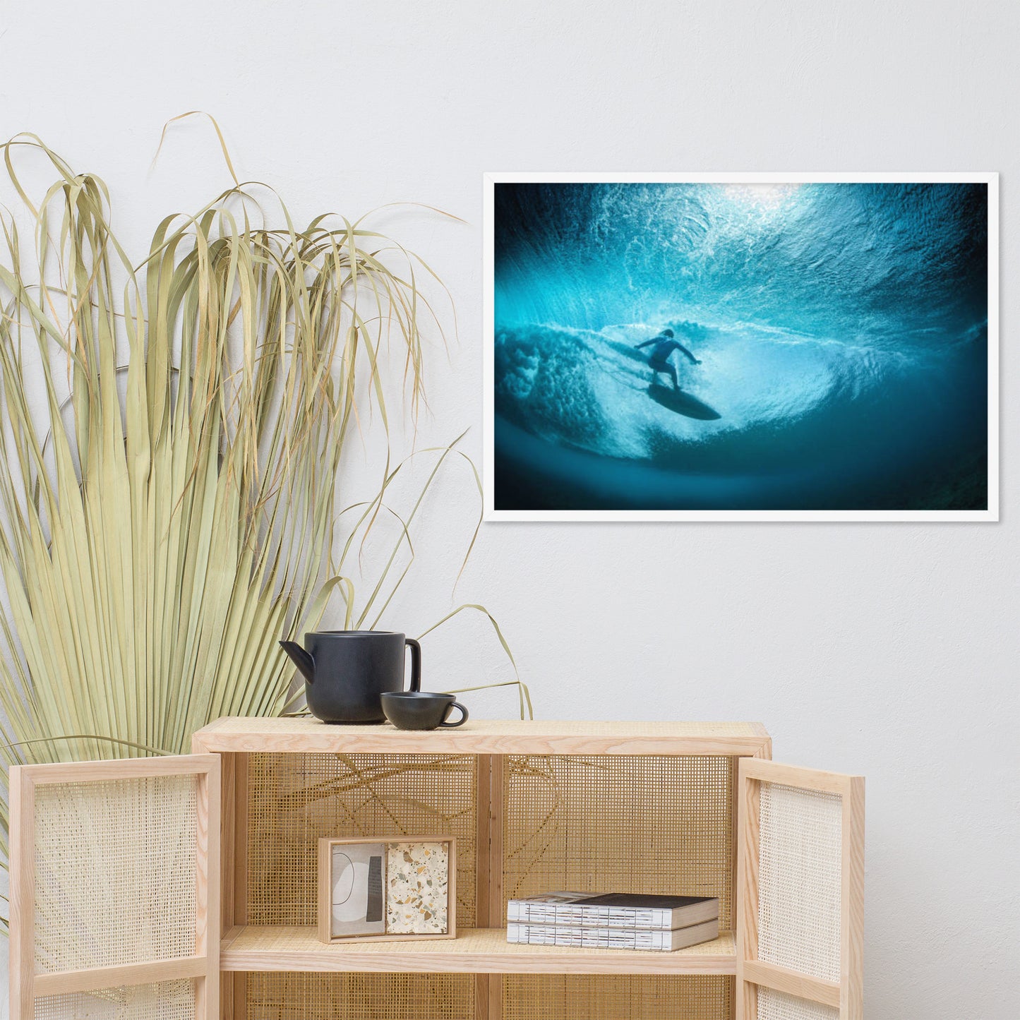 Beneath the Break Coastal Lifestyle Abstract Nature Photograph Framed Wall Art Print