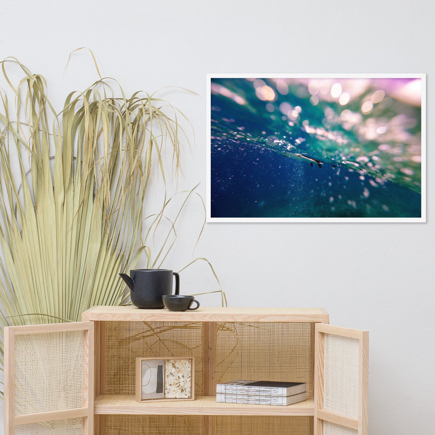 Bubble Trouble Coastal Abstract Lifestyle Photograph Framed Wall Art Print