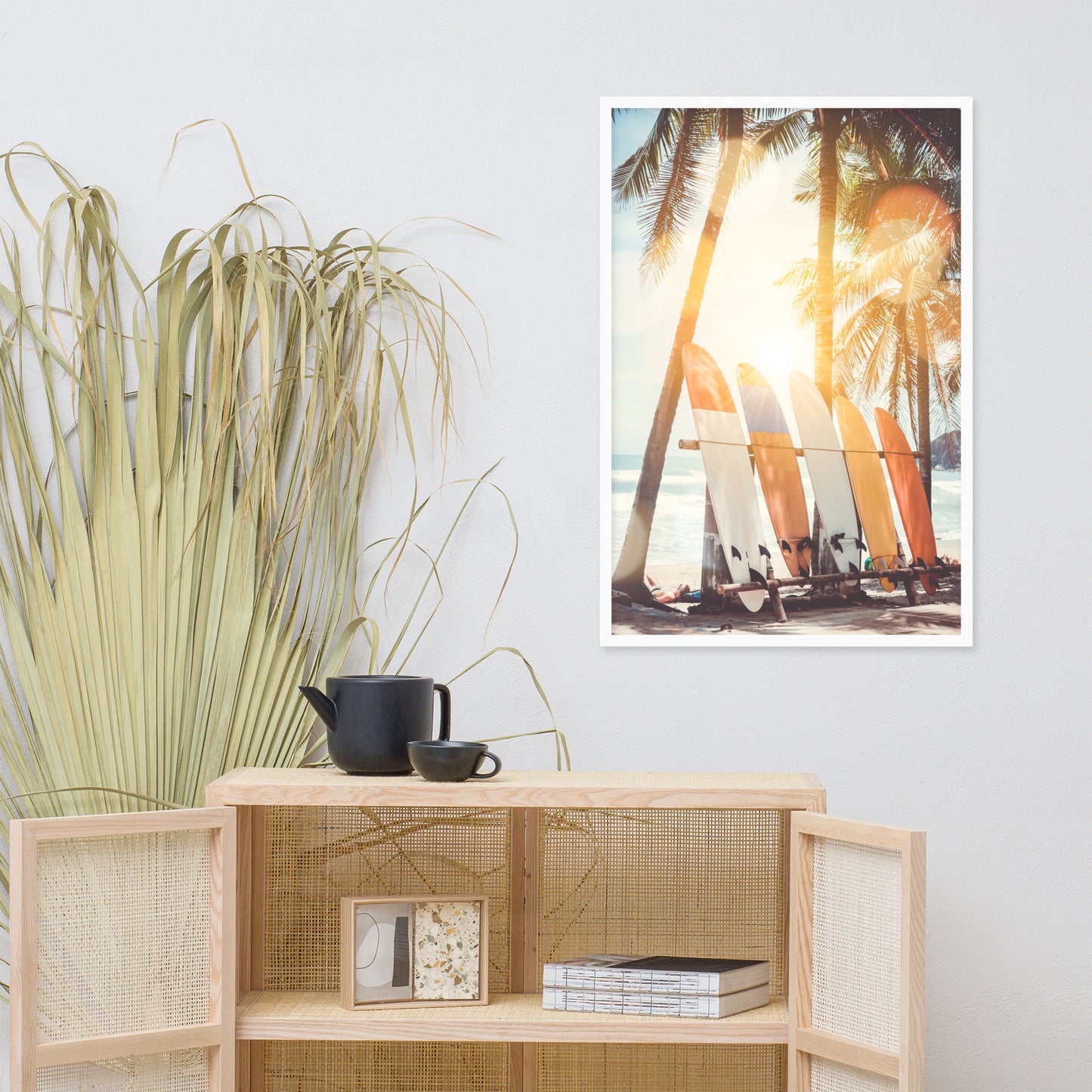 Surfer's Tropical Dreamscape Lifestyle Photograph Framed Wall Art Print