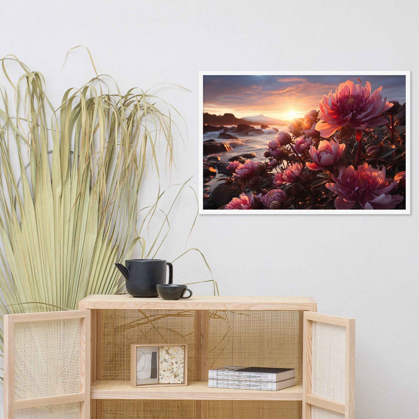 Floral Symphony Expressionism Painting Digital Artwork Framed Wall Art Print