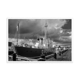 Overfalls Lightship Lewes Black and White Framed Photo Paper Wall Art Prints