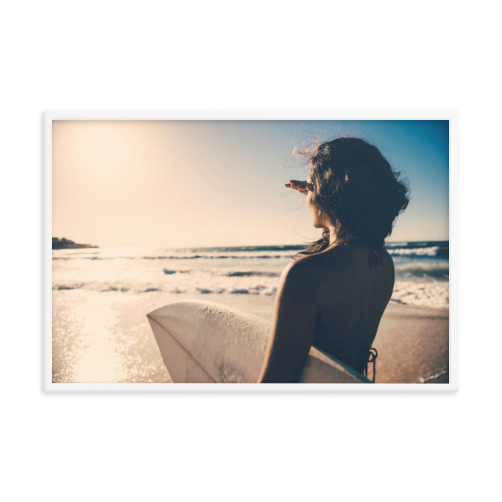 Saltwater Sunrise Coastal Lifestyle Photograph Framed Wall Art Print