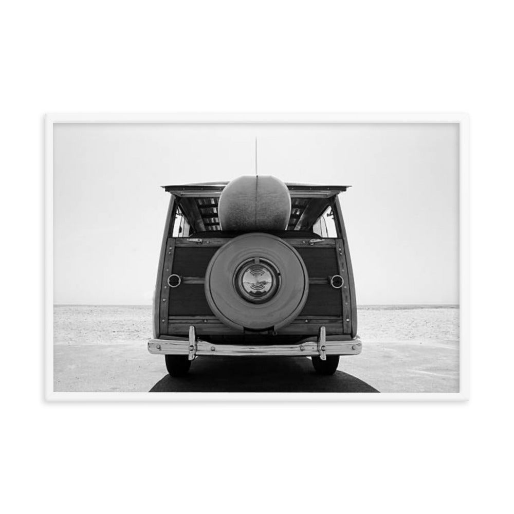 Woodie Days Coastal Lifestyle Photograph Framed Wall Art Print
