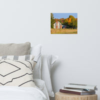 Patriotic Barn in Field Traditional Color Landscape Photo Loose Wall Art Prints