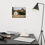 Patriotic Barn in Field Aged Landscape Photo Loose Wall Art Prints