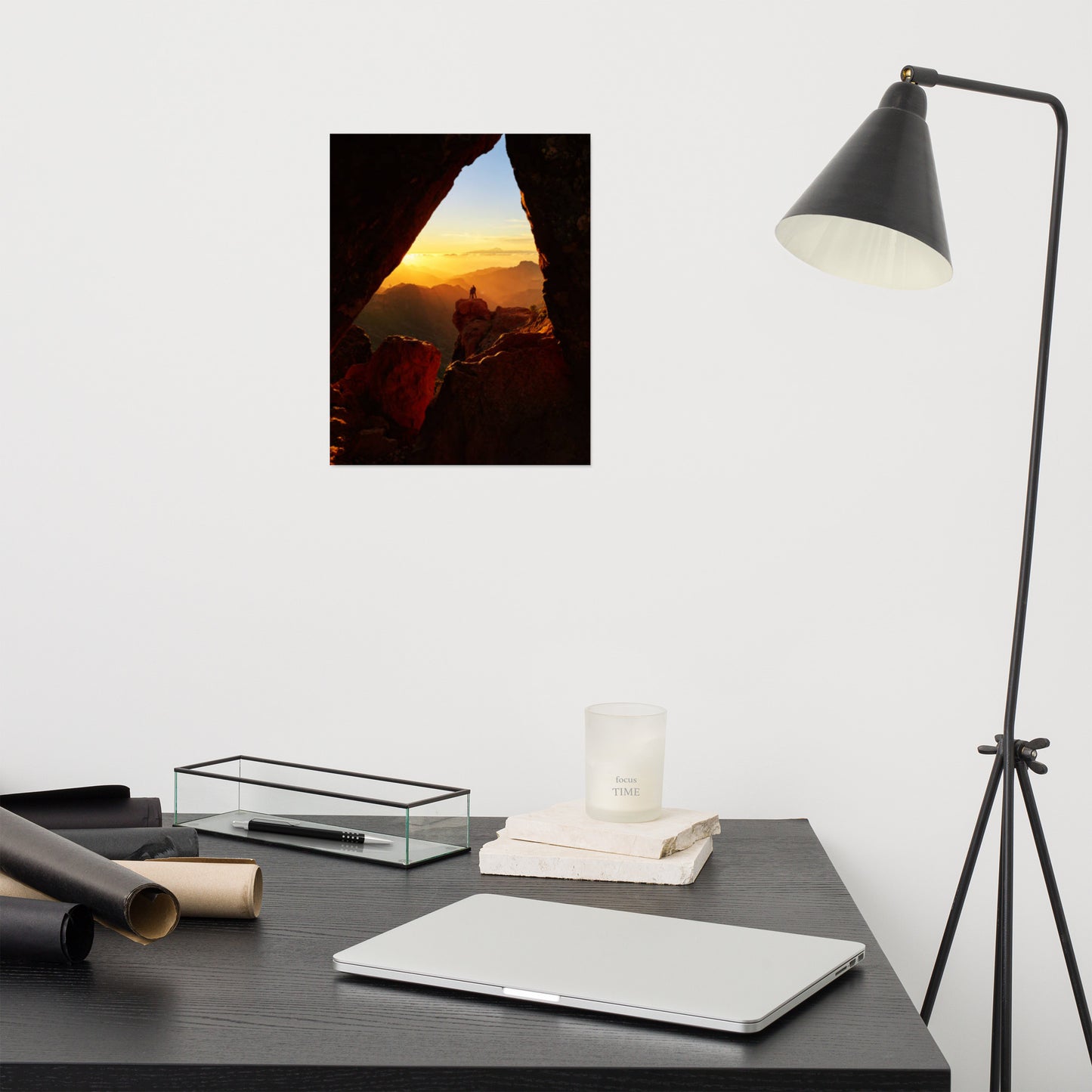 Sunset Mountain Arch Landscape Photograph Loose Wall Art Print