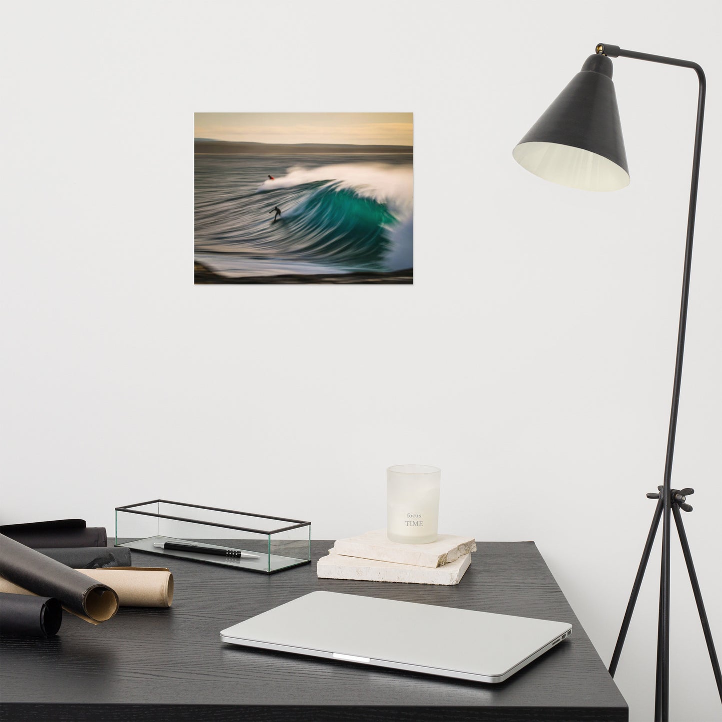 A Surfer's Dance with Light Lifestyle / Abstract / Landscape Photograph Loose Wall Art Print