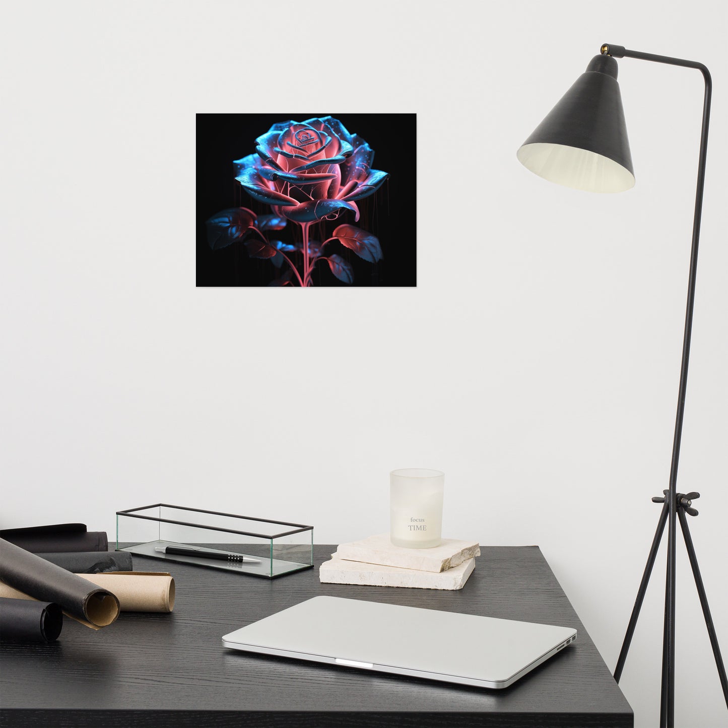 Abstract Art Pieces: "Neoteric Bloom" - Minimal / Modern / Floral / Botanical Frameless Print