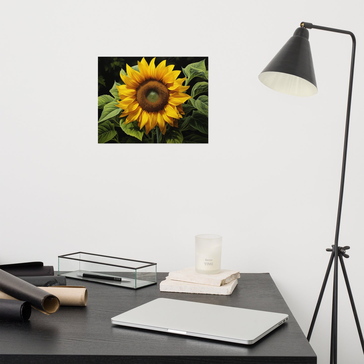 sunflower pictures for walls: "A Moment of Gold" Illustration Digital Artwork Loose Print