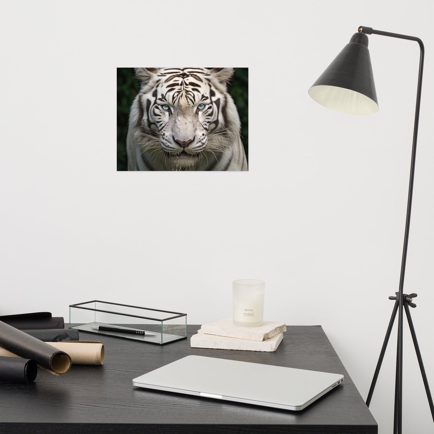 Tiger Wall Decor: Don't Mess with Me Photorealism - Digital Artwork Loose Art Print