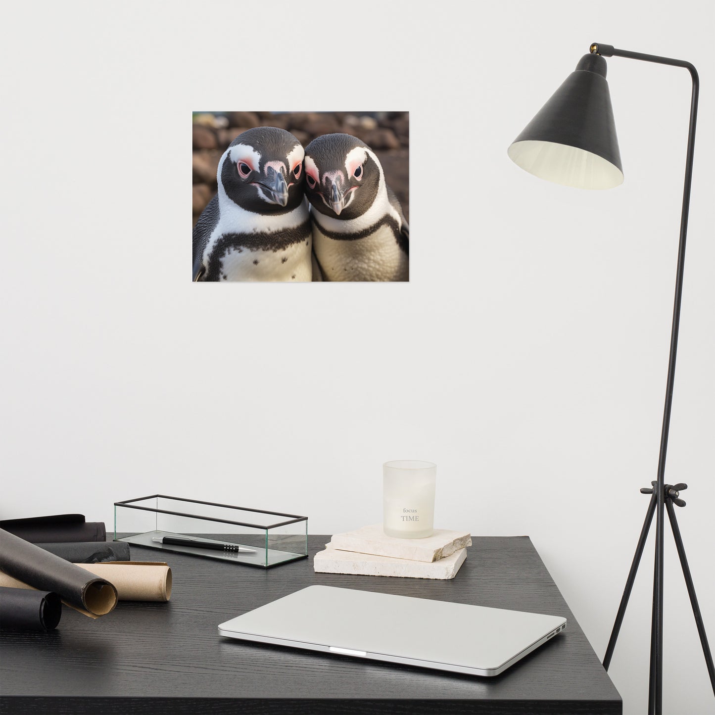 Penguin Art: Double Trouble Photorealism - Digital Artwork Loose Print