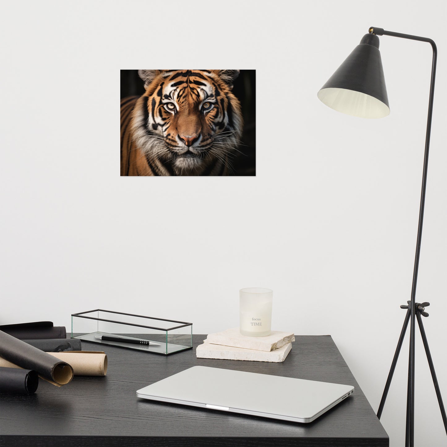 Ghost of the Jungle Tiger Photorealism - Digital Artwork Loose Art Print