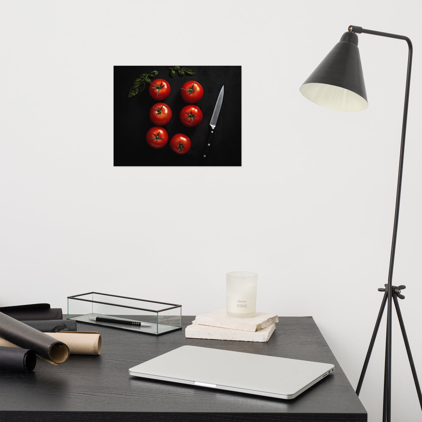 Still Life with Tomatoes Photorealism - Digital Artwork Loose Art Print