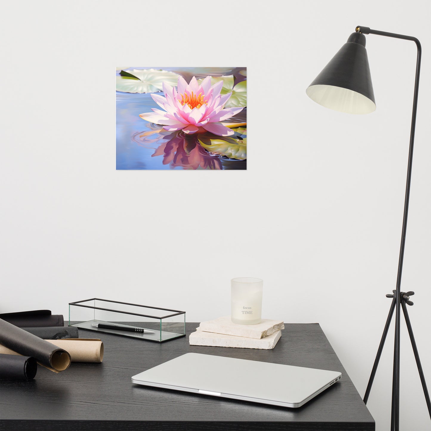 The Lotus and the Light Oil Painting - Digital Artwork Loose Art Print