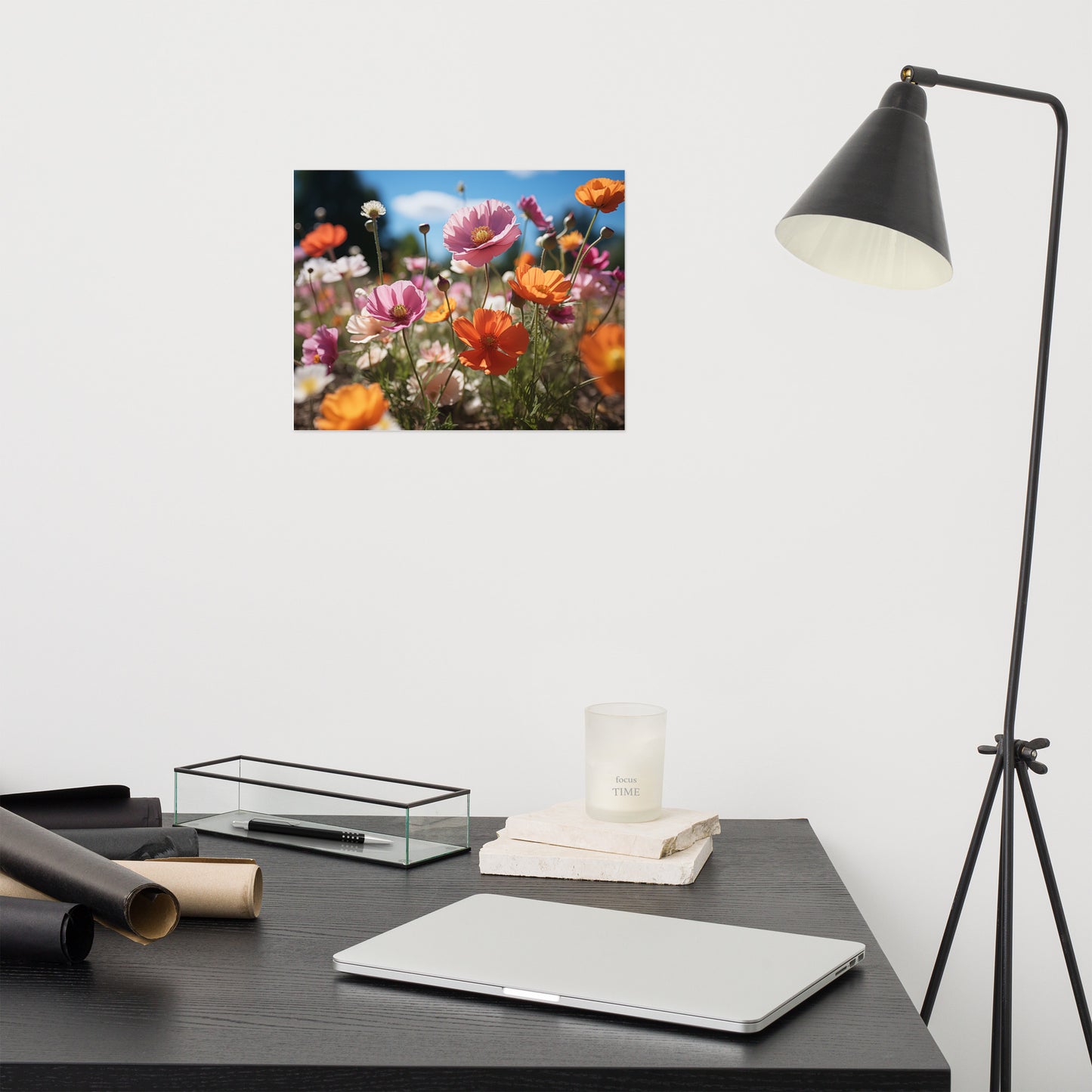 Timeless Beauty Meadow Flowers Photorealism - Digital Artwork Loose Art Print