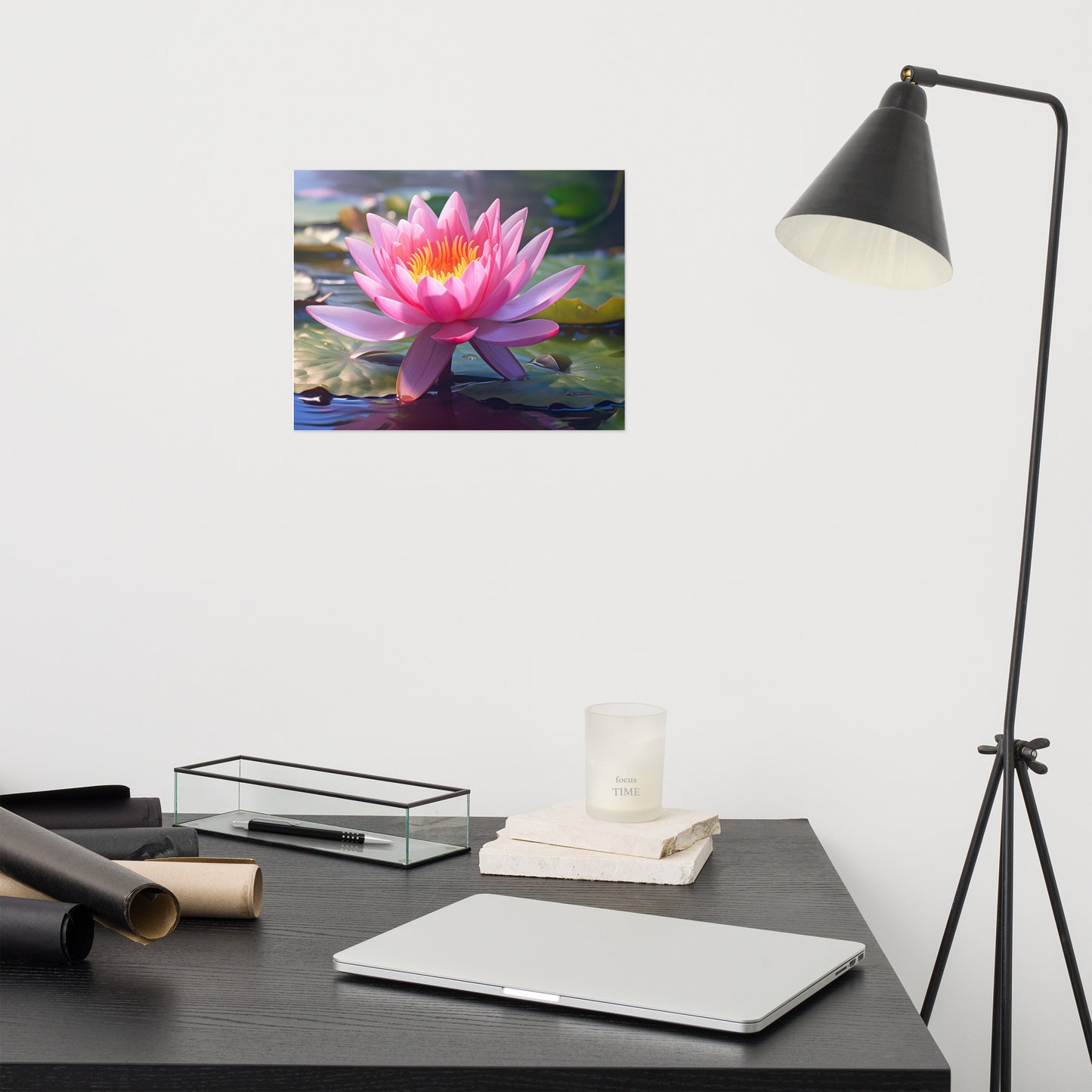 Water Lily Waltz Oil Painting - Digital Artwork Loose Art Print