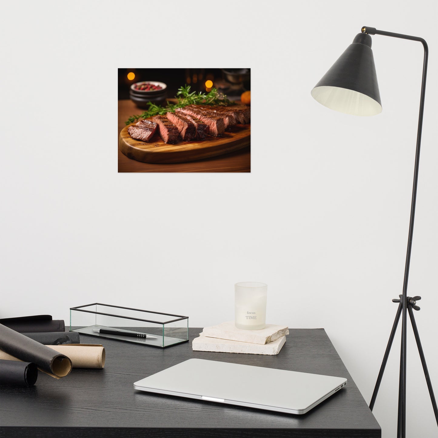 Food Art Steak Photorealistic Digital Artwork Loose Art Print