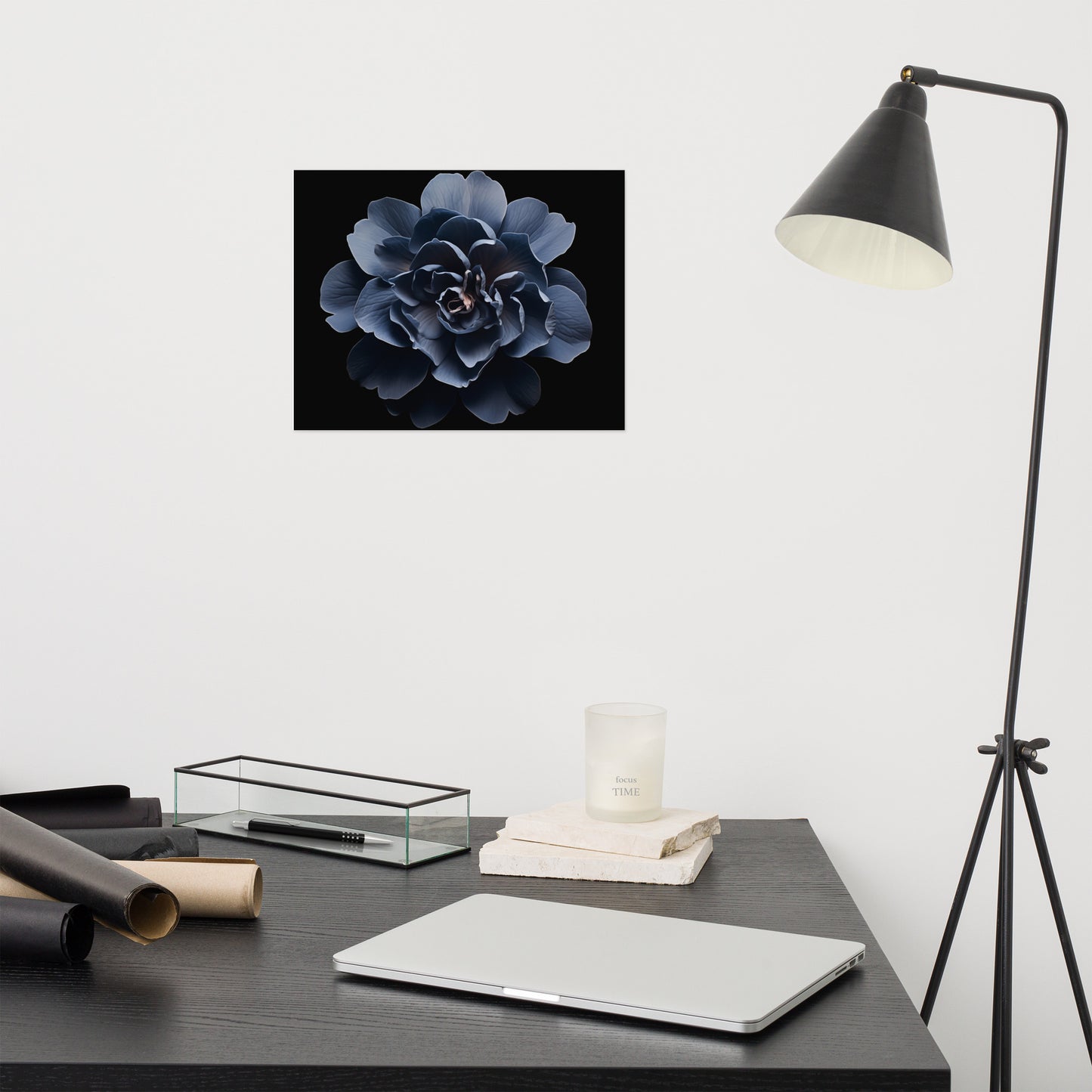 Solitary Bloom Realism Painting Digital Artwork Loose Art Print