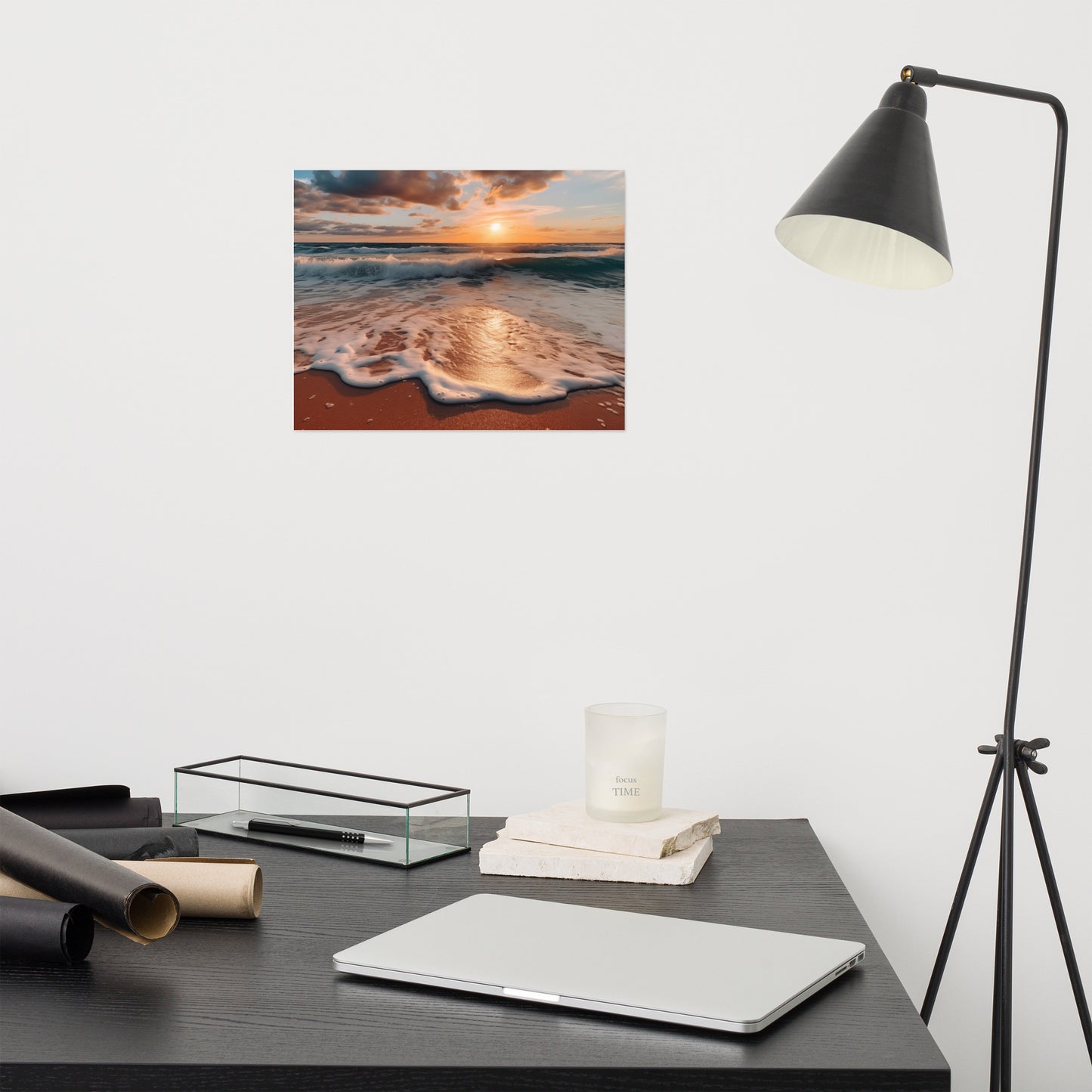 Solitude's Symphony Photorealistic Painting Digital Artwork Loose Art Print