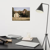 Patriotic Barn in Field Aged Landscape Photo Loose Wall Art Prints