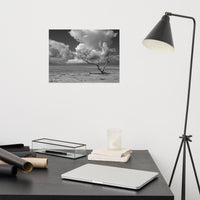 Wanderlust High Contrast Black and White Coastal Landscape Photo Paper Poster