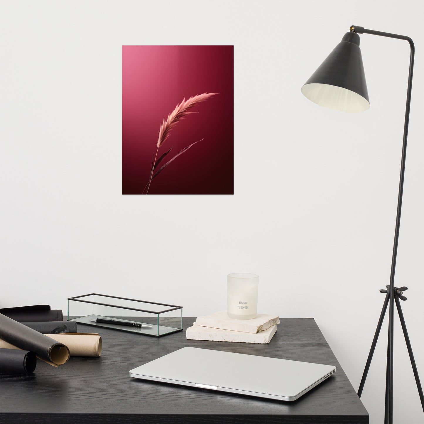 Botanical Art: A Gift from Nature Burgundy Flowers Photorealism - Digital Artwork Loose Art Print