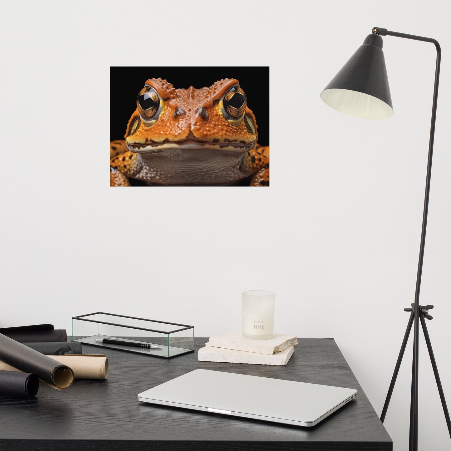 Beady-Eyed Beauty Frogs Photorealism Painting - Digital Artwork Loose Print