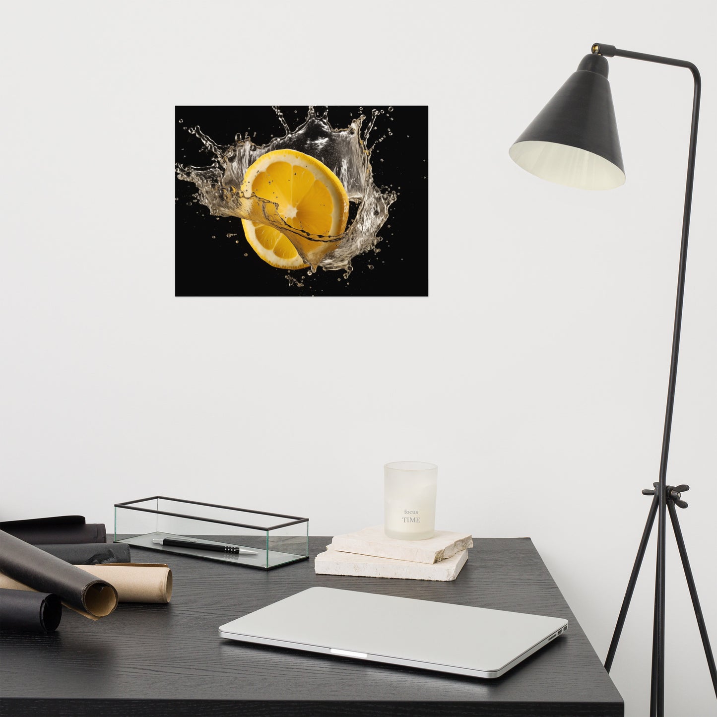 Lemon Art: Citrus Burst Photorealism - Digital Artwork Loose Art Print