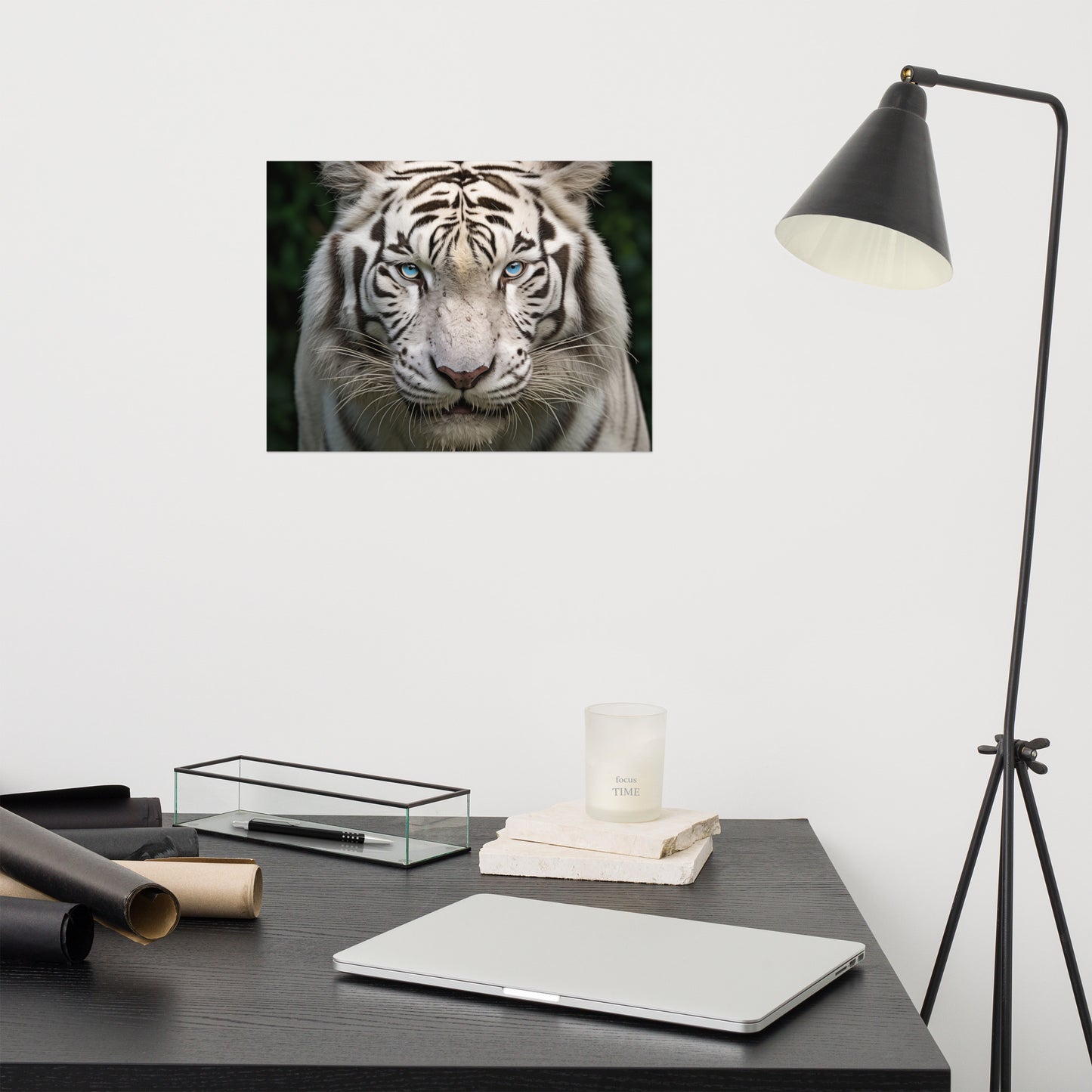 Tiger Wall Decor: Don't Mess with Me Photorealism - Digital Artwork Loose Art Print