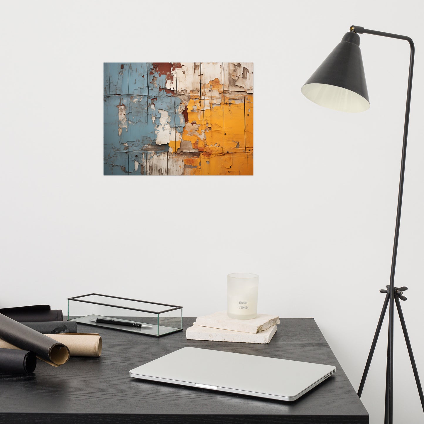 Wall Art Textures: Ephemeral Hues Photorealism - Digital Artwork Loose Art Print