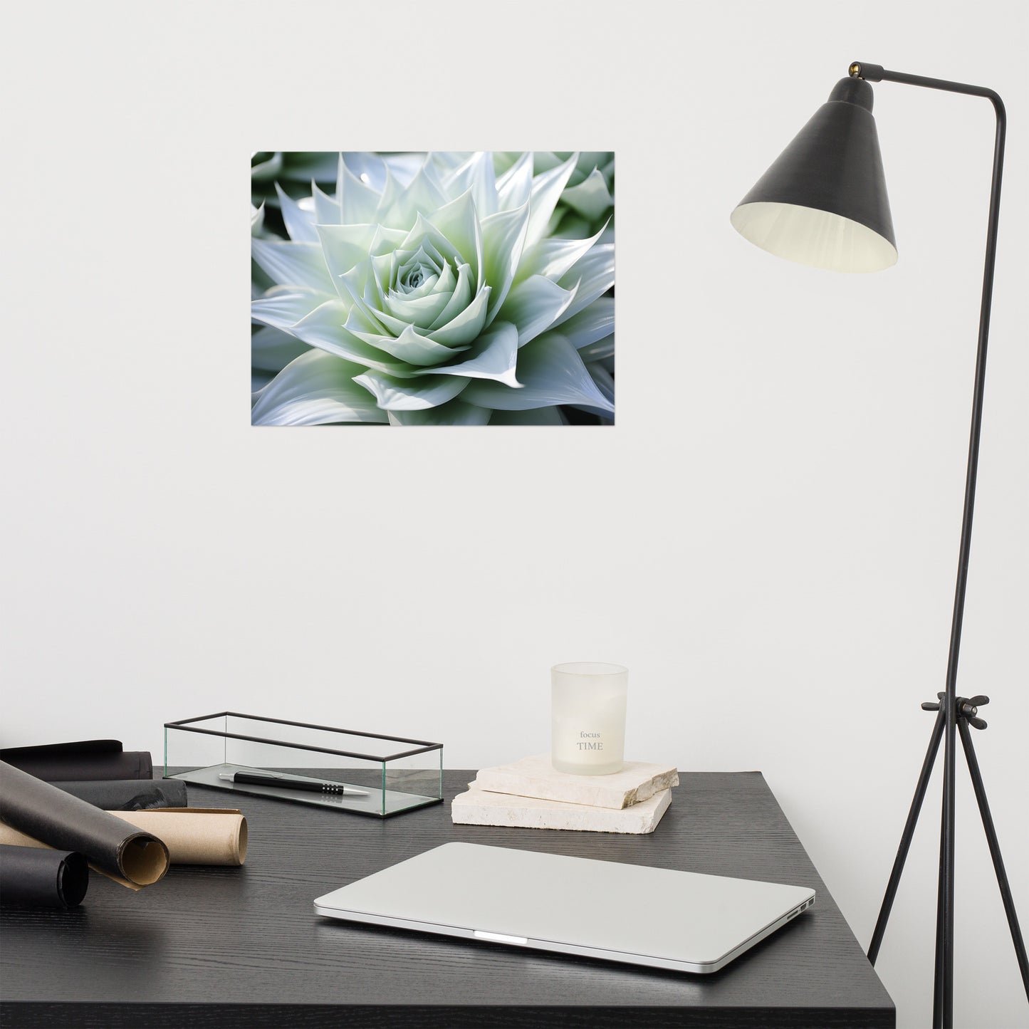 Leaf Lullaby Succulent Photorealism - Digital Artwork Loose Art Print