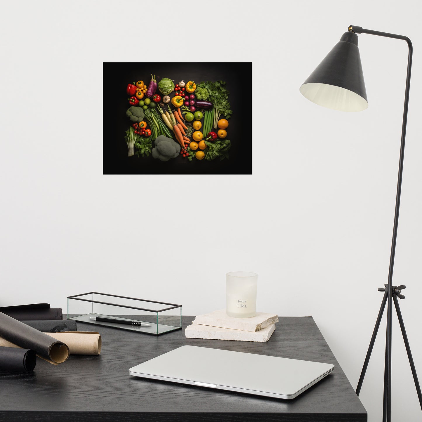 Nature's Palette Vegetable Photorealism - Digital Artwork Loose Art Print