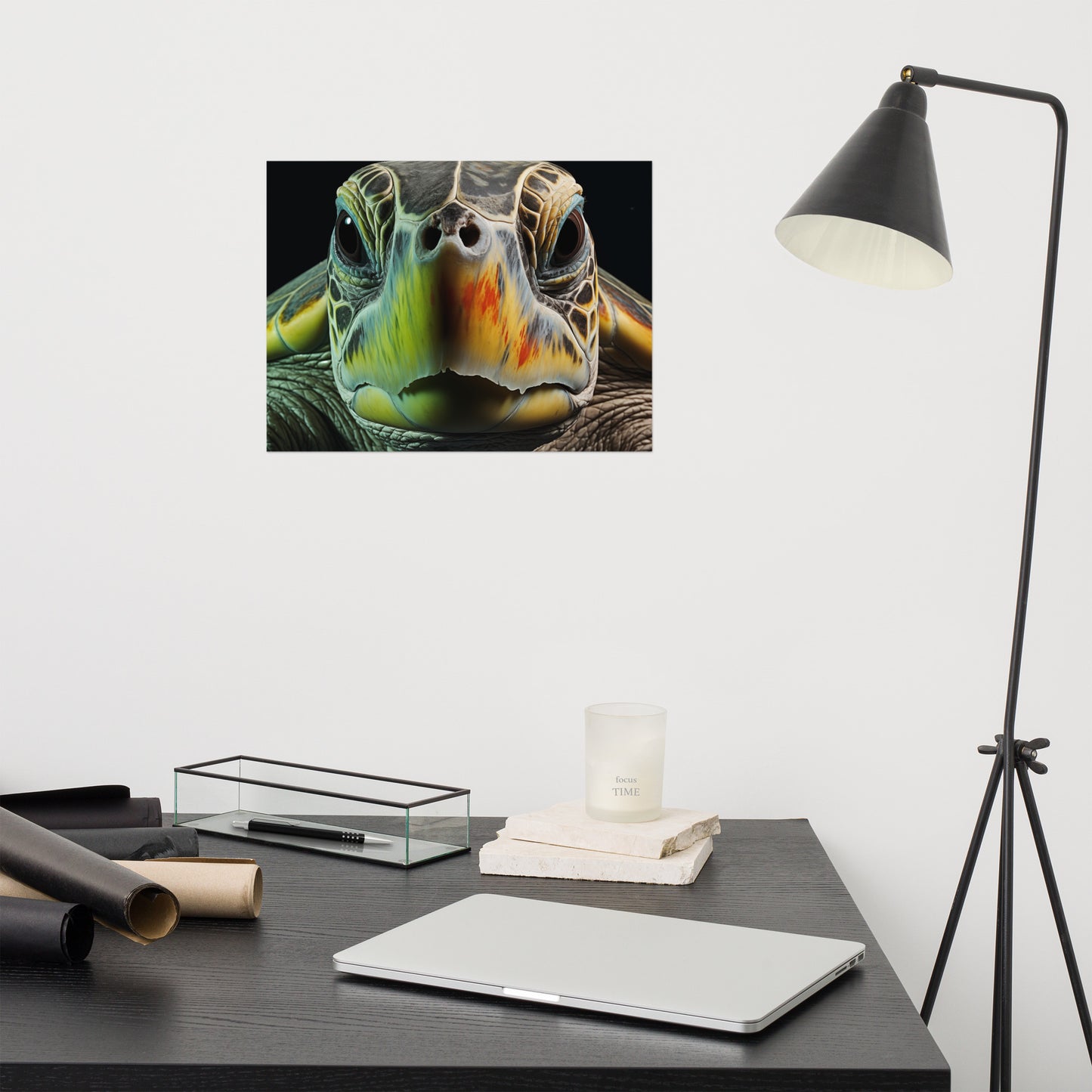 The Soul of the Sea - Sea Turtle Coastal Photorealism - Digital Artwork Loose Art Print