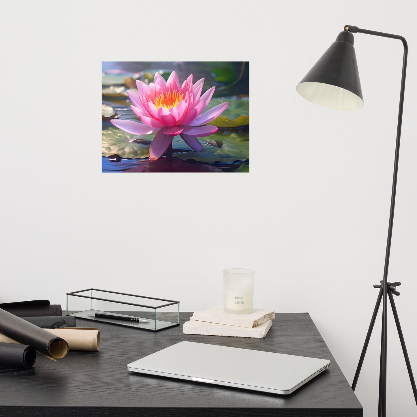 Water Lily Waltz Oil Painting - Digital Artwork Loose Art Print