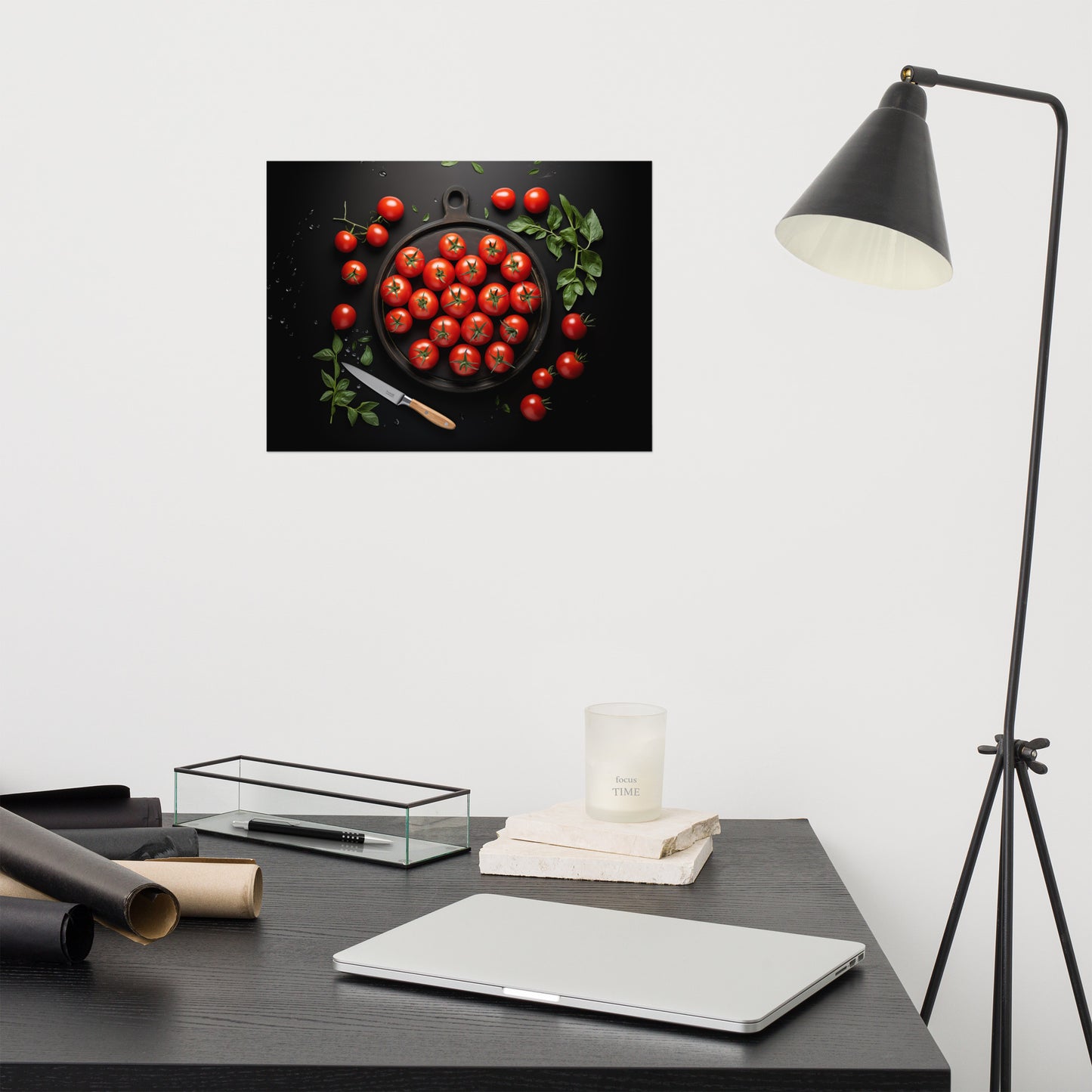 The Chef's Muse Tomatoes Photorealism - Digital Artwork Loose Art Print