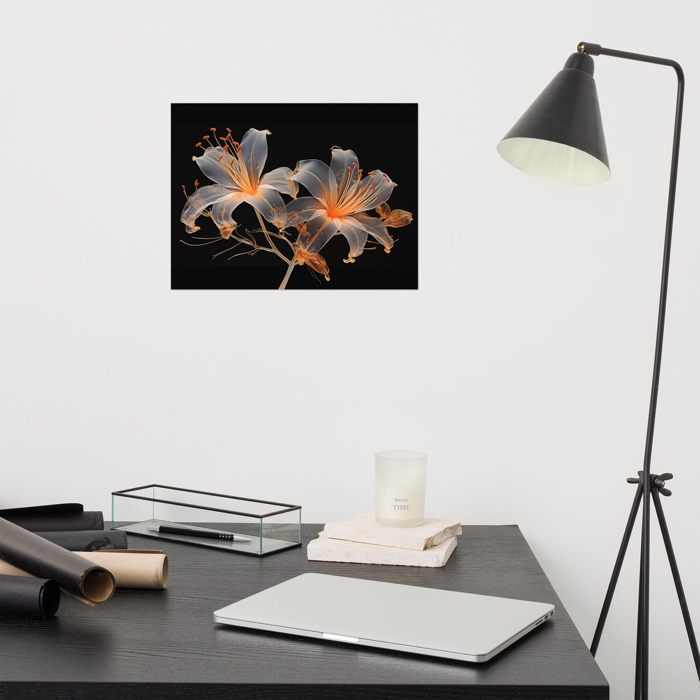 The Invisible Flowers Illustration X-ray Effect - Digital Artwork Loose Art Print