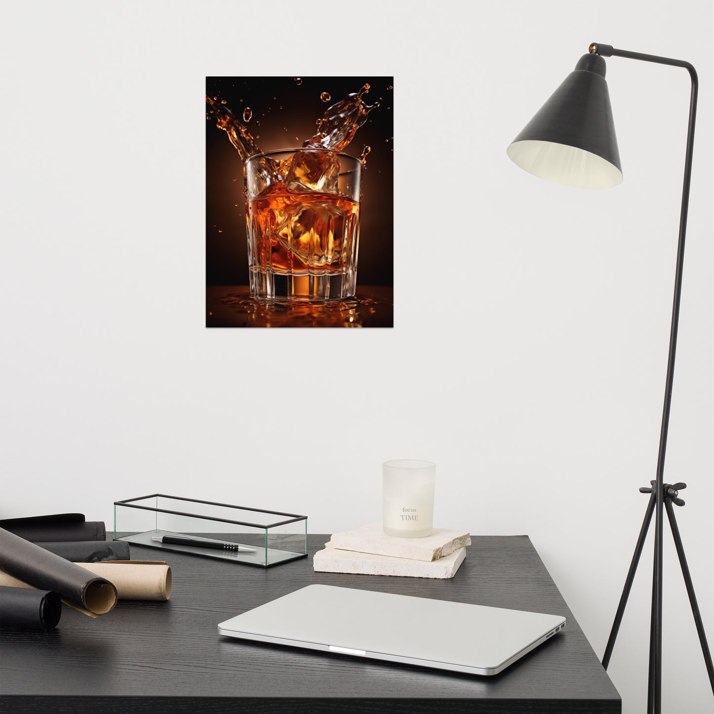 Amber Explosion Realism Painting Digital Artwork Loose Art Print