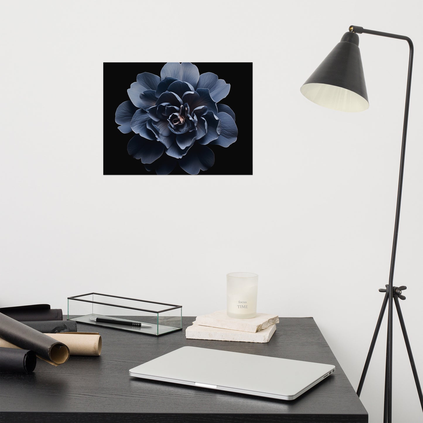 Solitary Bloom Realism Painting Digital Artwork Loose Art Print