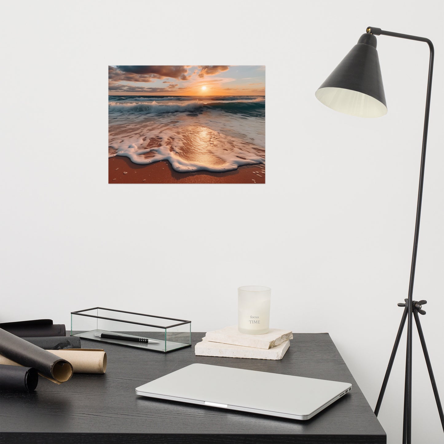 Solitude's Symphony Photorealistic Painting Digital Artwork Loose Art Print