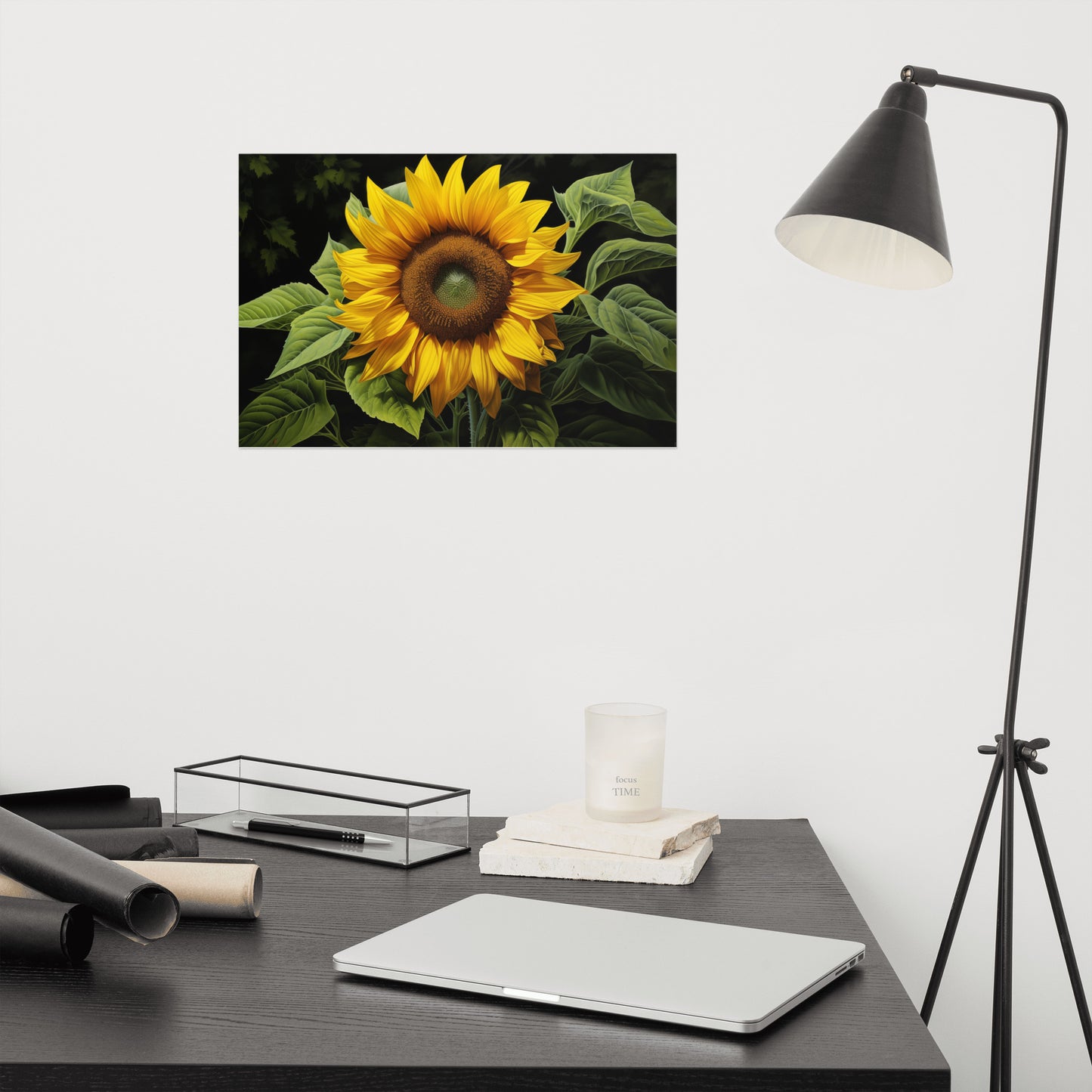 sunflower prints for sale: "A Moment of Gold" Illustration Digital Artwork Loose Print