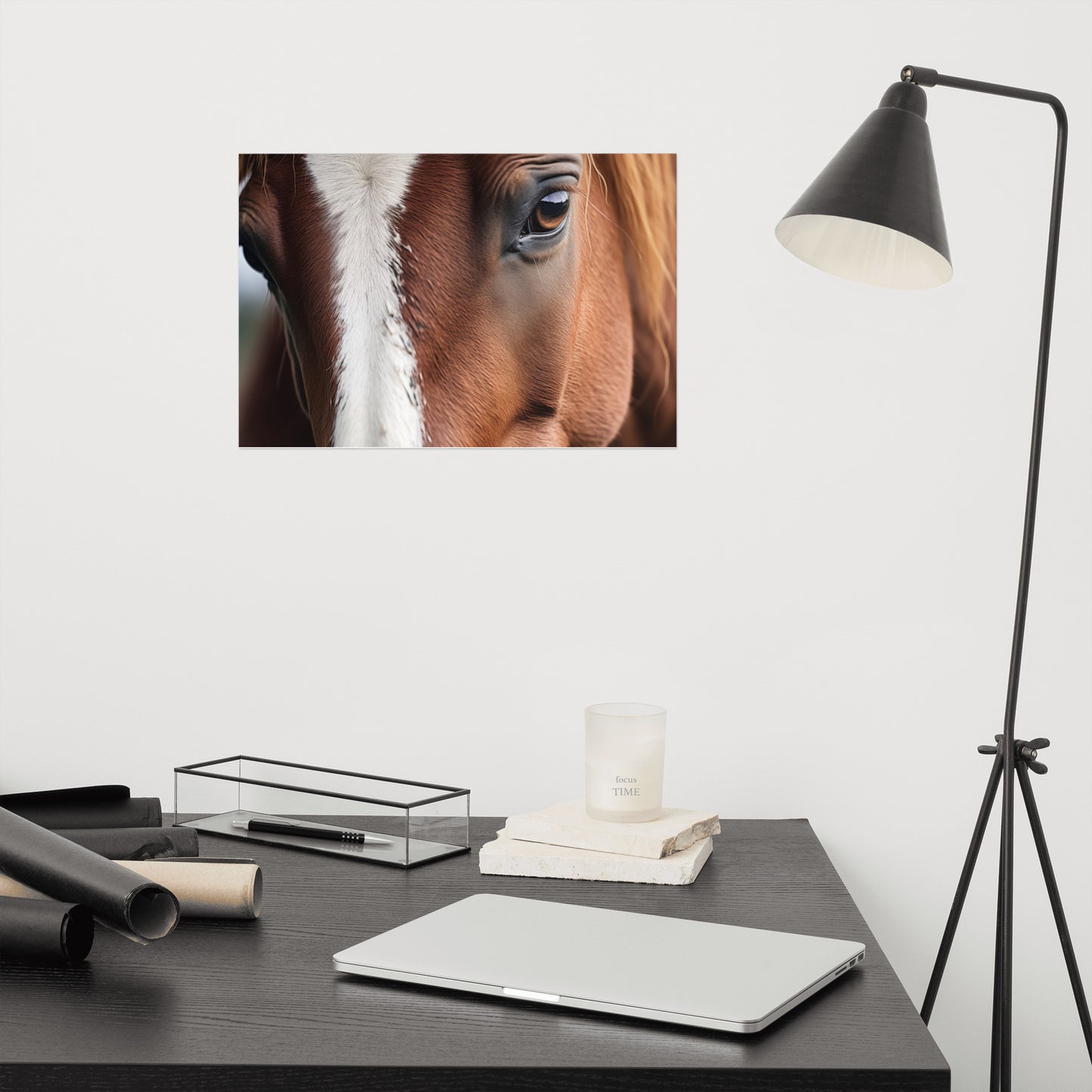 Farm Style Wall Art: "A Gentle Giant's Eye" - Photorealism Painting - Digital Artwork Loose Art Print