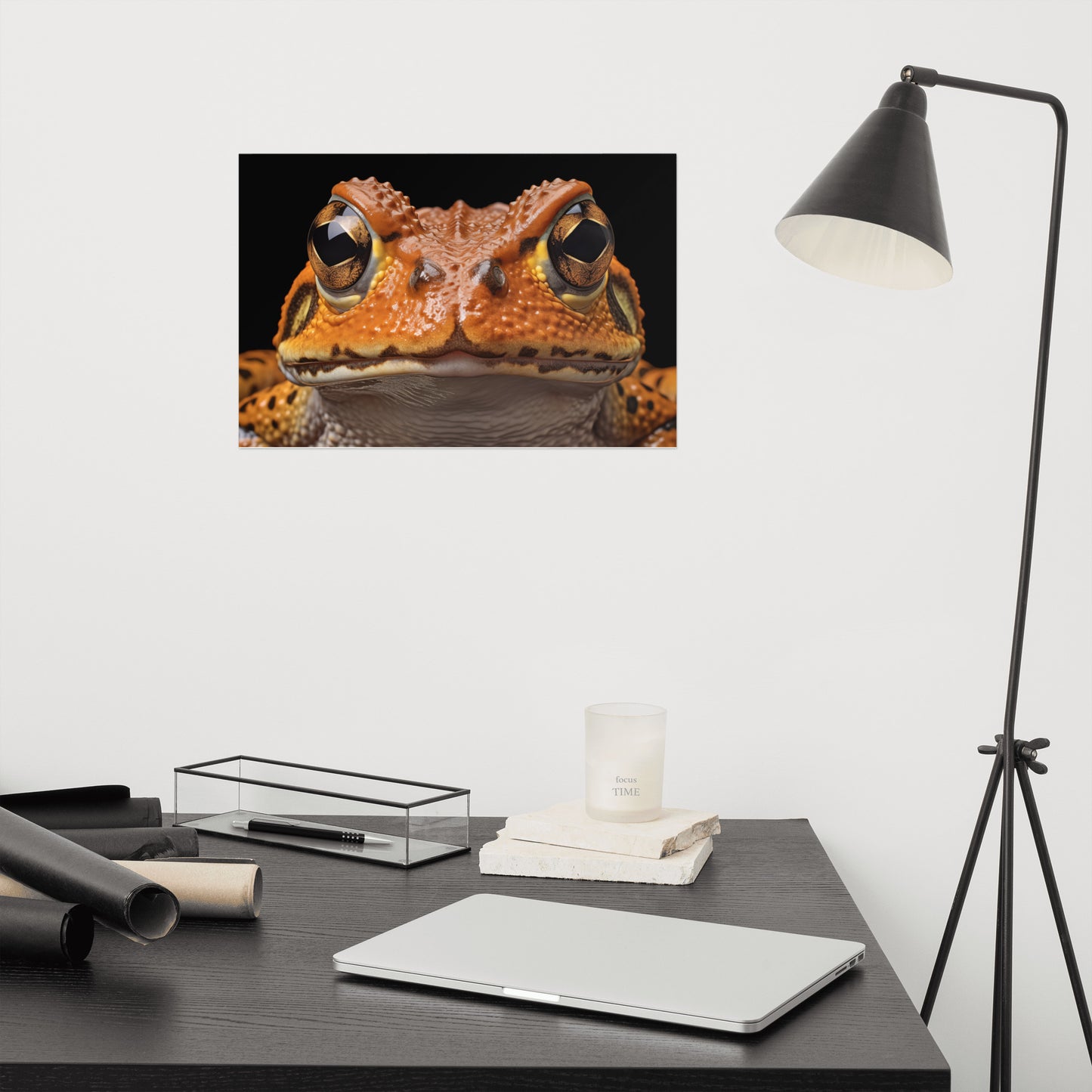 Beady-Eyed Beauty Frogs Photorealism Painting - Digital Artwork Loose Print