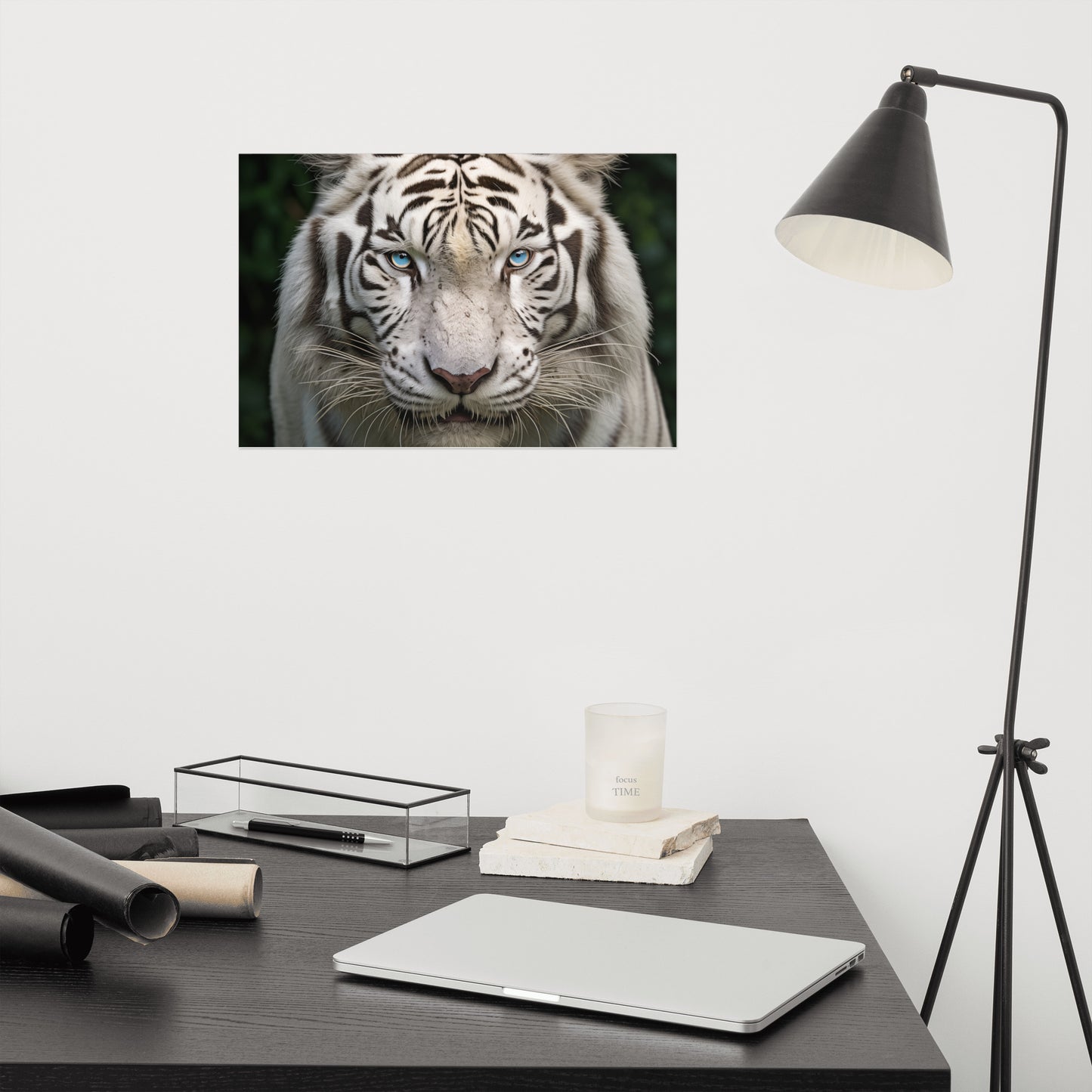 Tiger Wall Decor: Don't Mess with Me Photorealism - Digital Artwork Loose Art Print