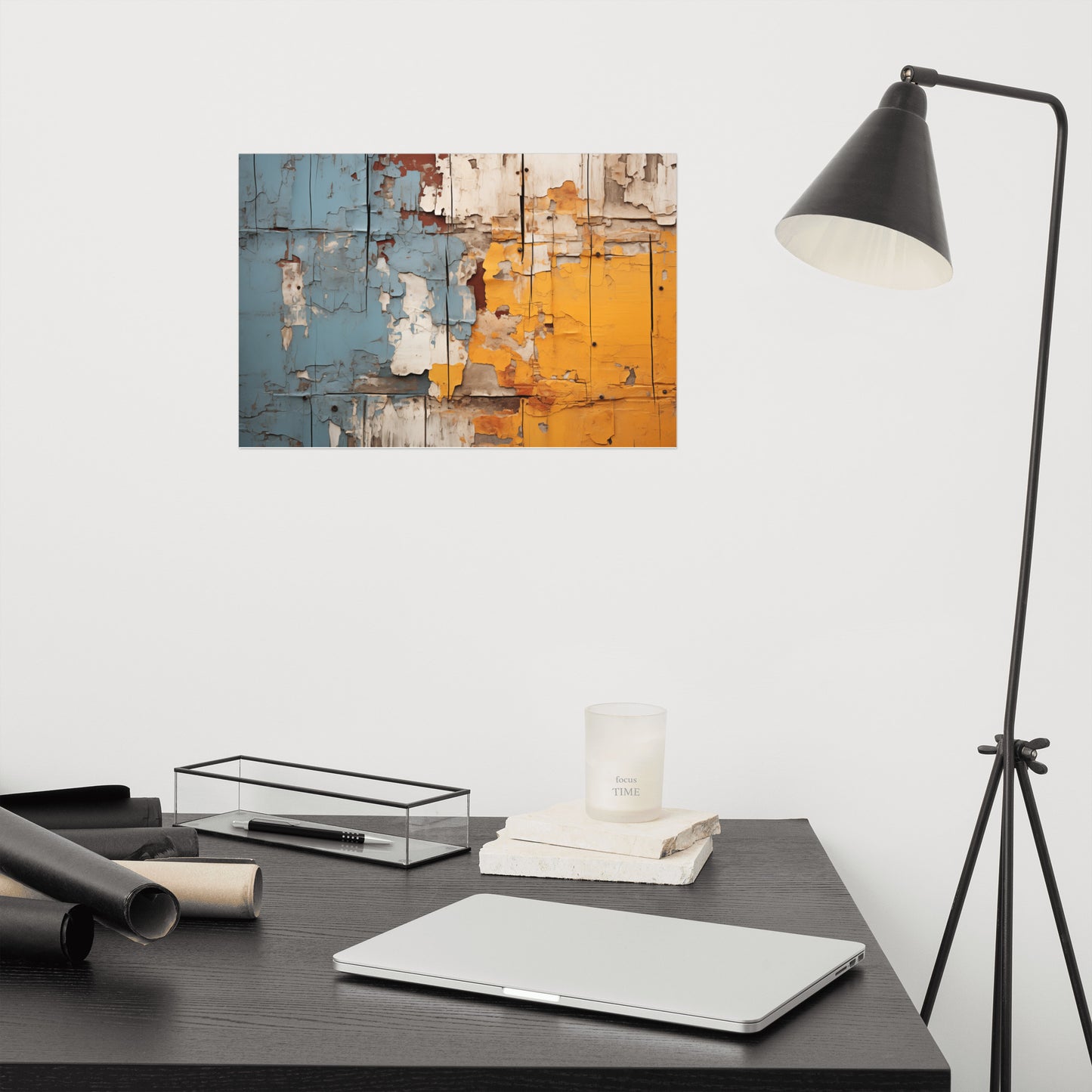 Wall Art Textures: Ephemeral Hues Photorealism - Digital Artwork Loose Art Print