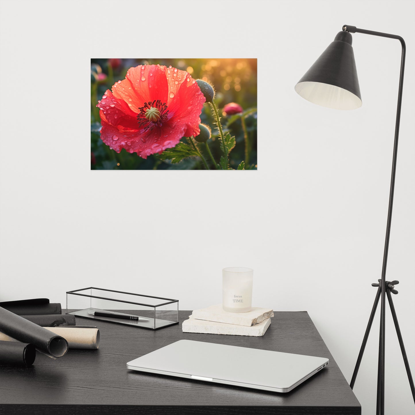 Resilient Bloom Photorealism - Digital Artwork Loose Art Print