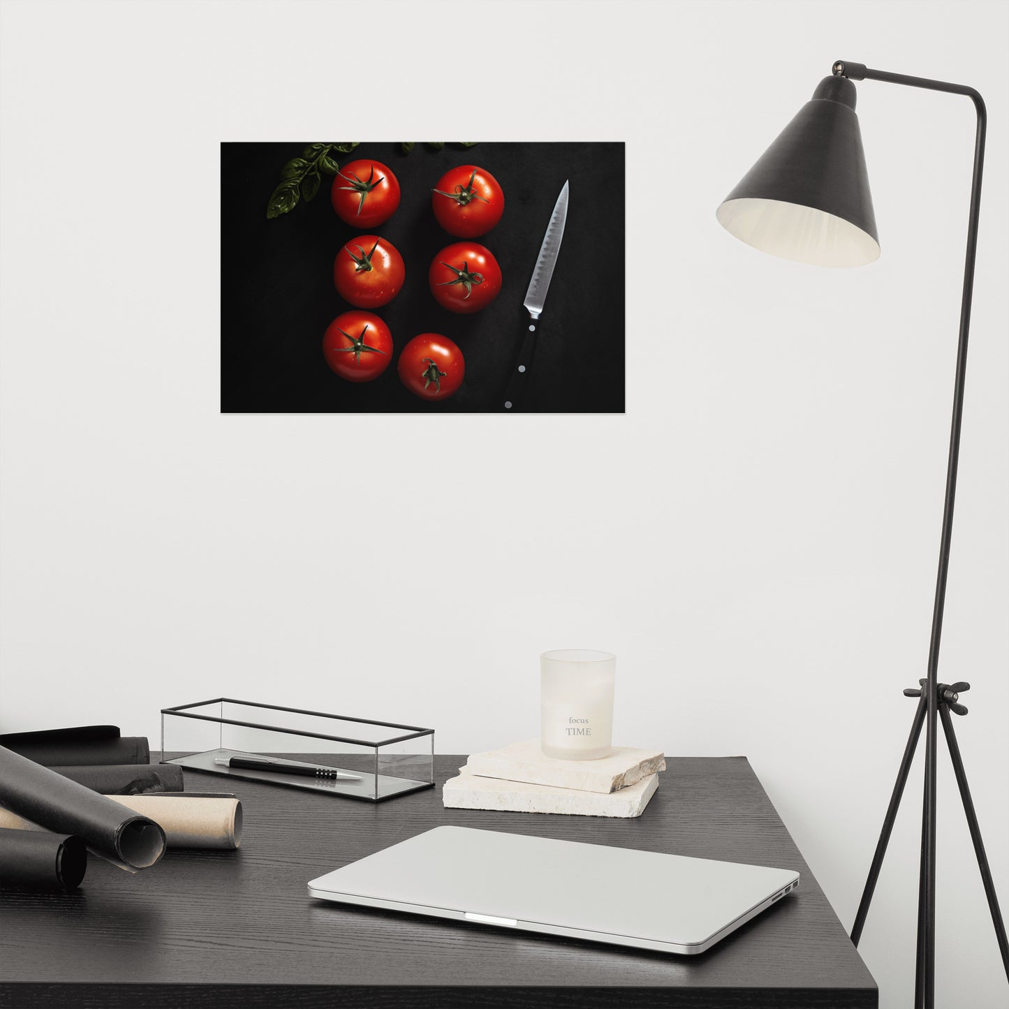 Still Life with Tomatoes Photorealism - Digital Artwork Loose Art Print