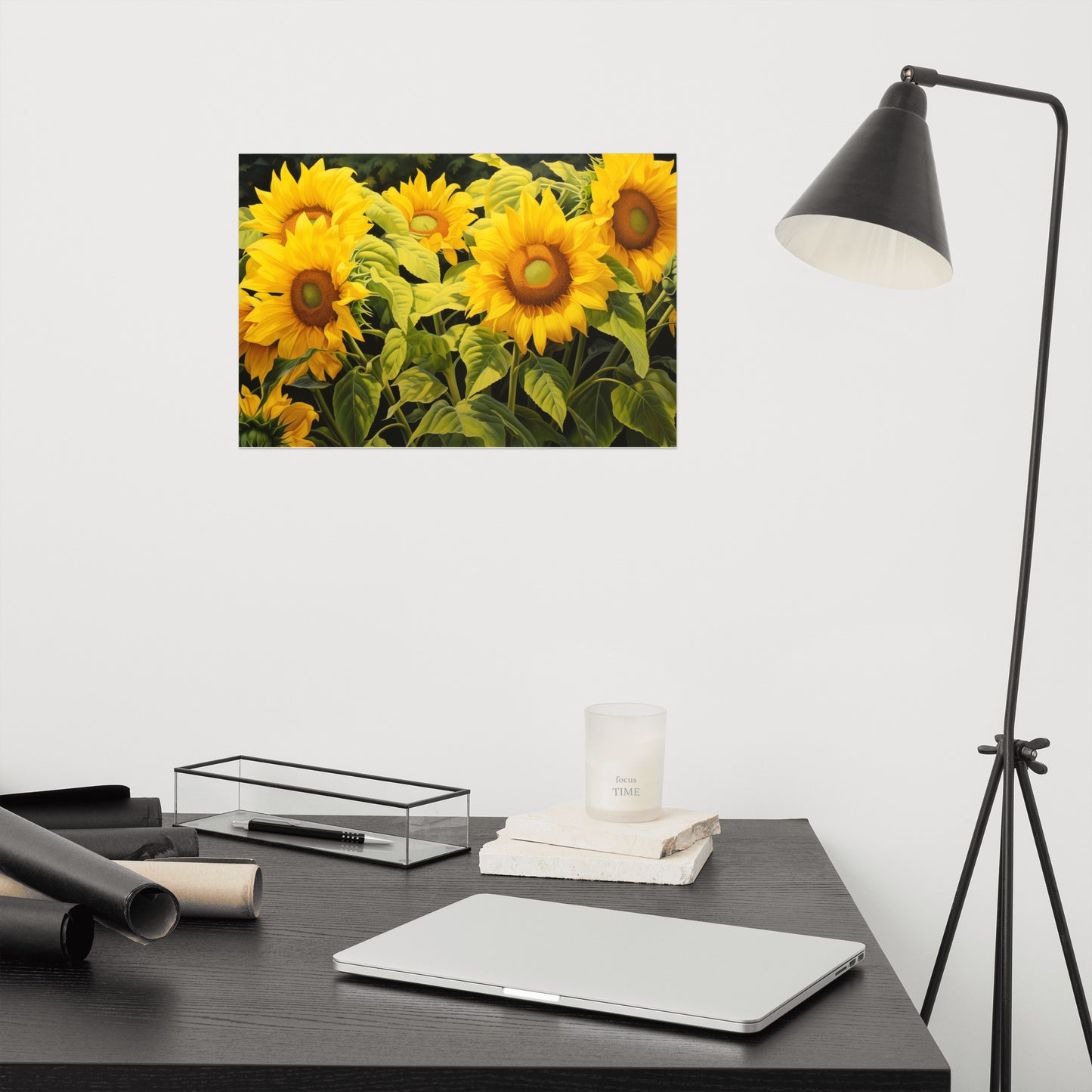 Sunflower Serenade Illustration - Digital Artwork Loose Art Print